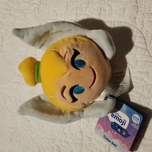 NEW nwt Reversible Disney Tinkerbell plush emoji double sided , 2 emoji face